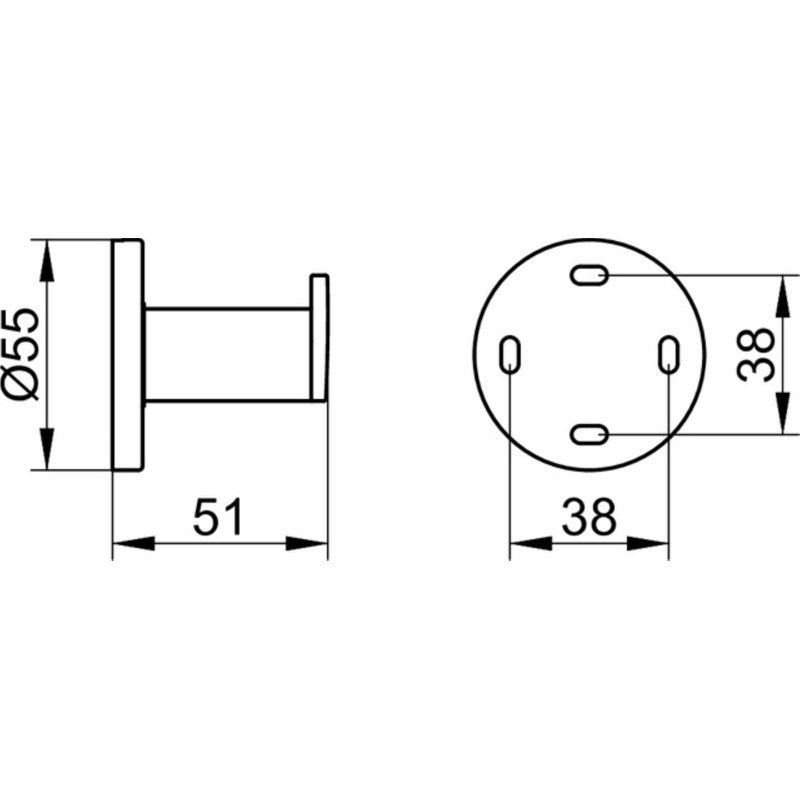 Plan Wall Mounted Robe Hook
