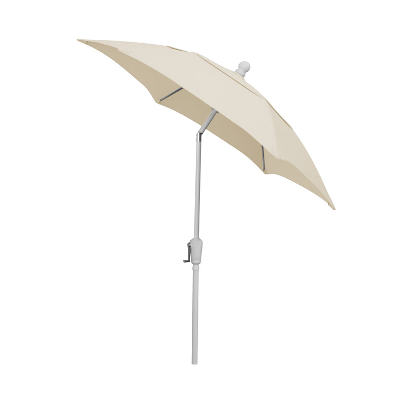 Parasol de marché octogonal 7,5 pi Leonard, Sunbrella® naturel, Blanc