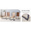 Ensemble de table de salle à manger extensible peu encombrante, en bois aggloméré noyer, style moderne pour la cuisine