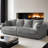 Almonte 103'' Extra-Long Modular Sofa with Chaise Conversion and 2 Throw Pillows-1451180630