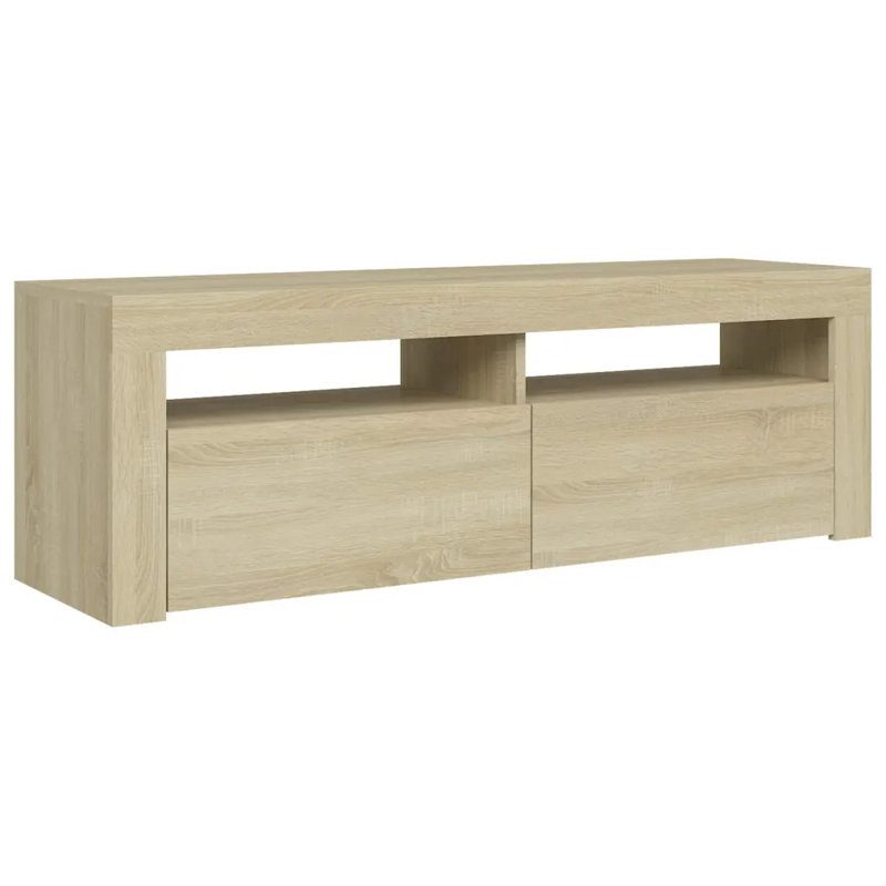 Liza  TV Cabinet with LED Lights 120x35x40 cm, Sonoma Oak