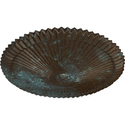 Endurathane Shakuras Ceiling Medallion, 24"OD x 3"P (Fits Canopies up to 5"), Hand-Painted Bronze Blue Patina Finish