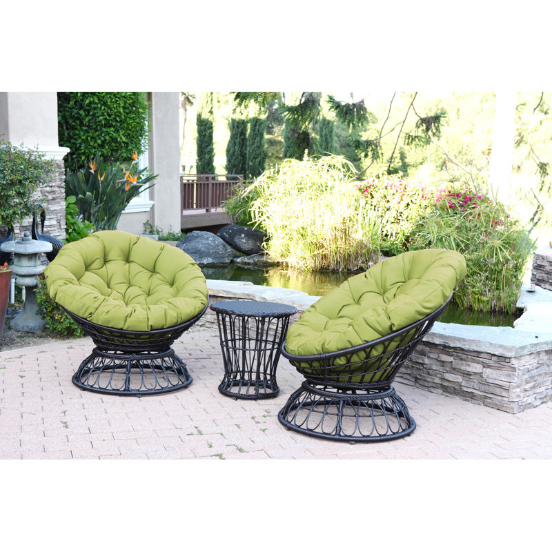 Barrigan 2 - Person Patio Conversation Set with Cushions, Sage Green
