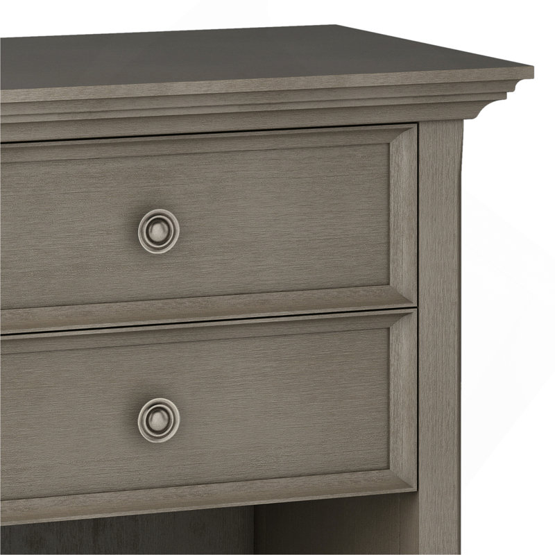Amherst - Bedside Table - Farmhouse Grey, Dark Brown