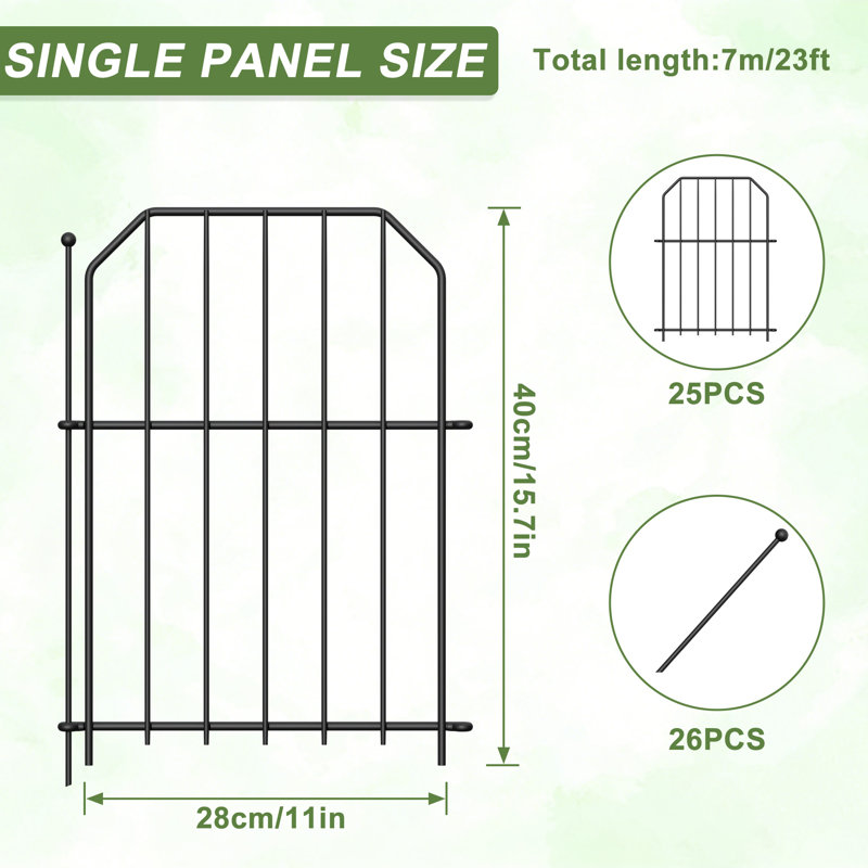 Fence Panels Fencing, Beveled style(40x28cm), 25PCS