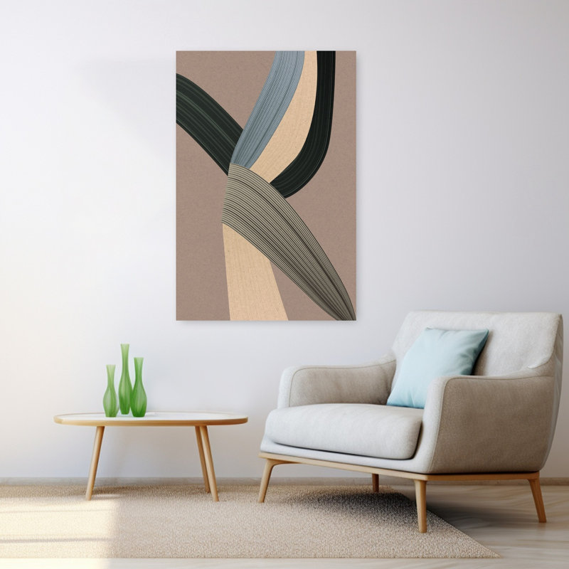 Fibres 5, art abstrait contemporain, H 48 po x l 32 po