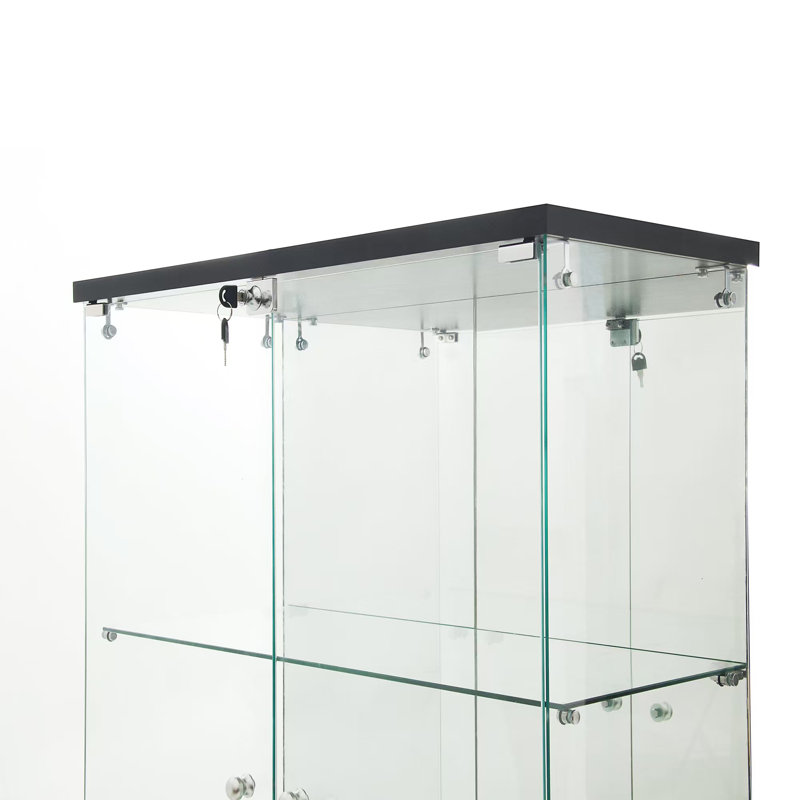 Vitrine en verre trempé, Noir