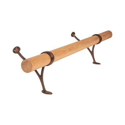 4ft Bar Foot Rail Kit Complete Mount Hardware and Oak Tubing