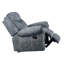 Fauteuil inclinable à bascule en velours gris bicolore