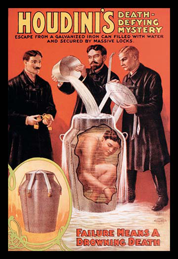 Houdini décès-défiant mystère, H 30 po x l 20 po