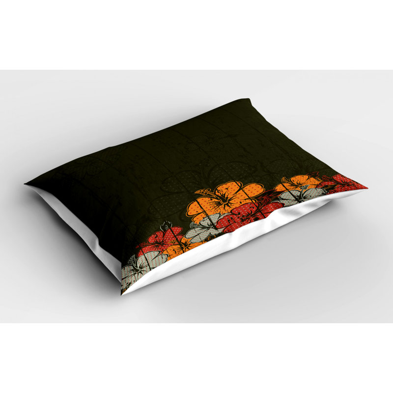 Flowers Polyester Floral Sham Set, King