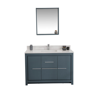 Ensemble de meuble-lavabo avec miroir 47,2 po Lameir