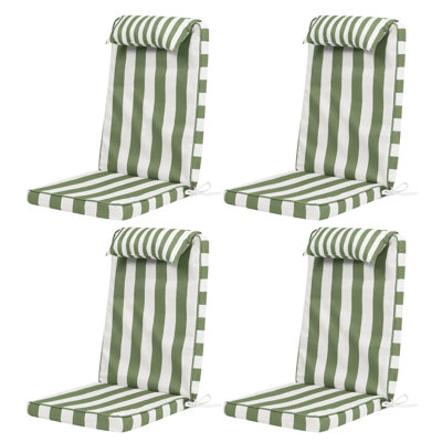 Deck Outdoor High Back Seat Pad, Pack of 4