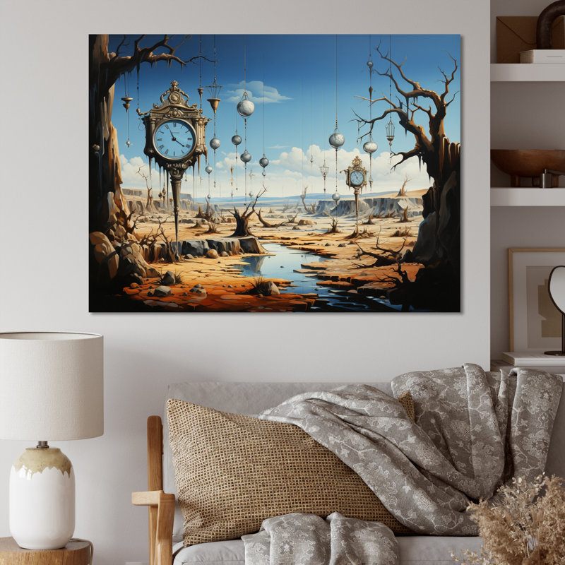Masterpiece The Persistence Of Memory Surrealism II On Canvas Print, 30" H x 40" W x 1.5" D, Wrapped Canvas