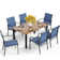 Sutiya 6 - Person Metal Patio Dining Set with Rectangular Table