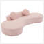 Canapé courbé de 105,5 po, canapé minimaliste moderne, canapé de 3 à 4 places avec 2 coussins, chambre à coucher, sans assemblage requis, velours côtelé en forme de point (anti-froissement)-1696451983