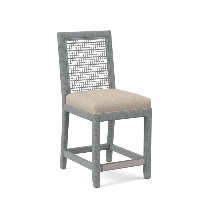 Pine Isle 24" Counter Stool, Fantail Blue; 0569-66, Nickel