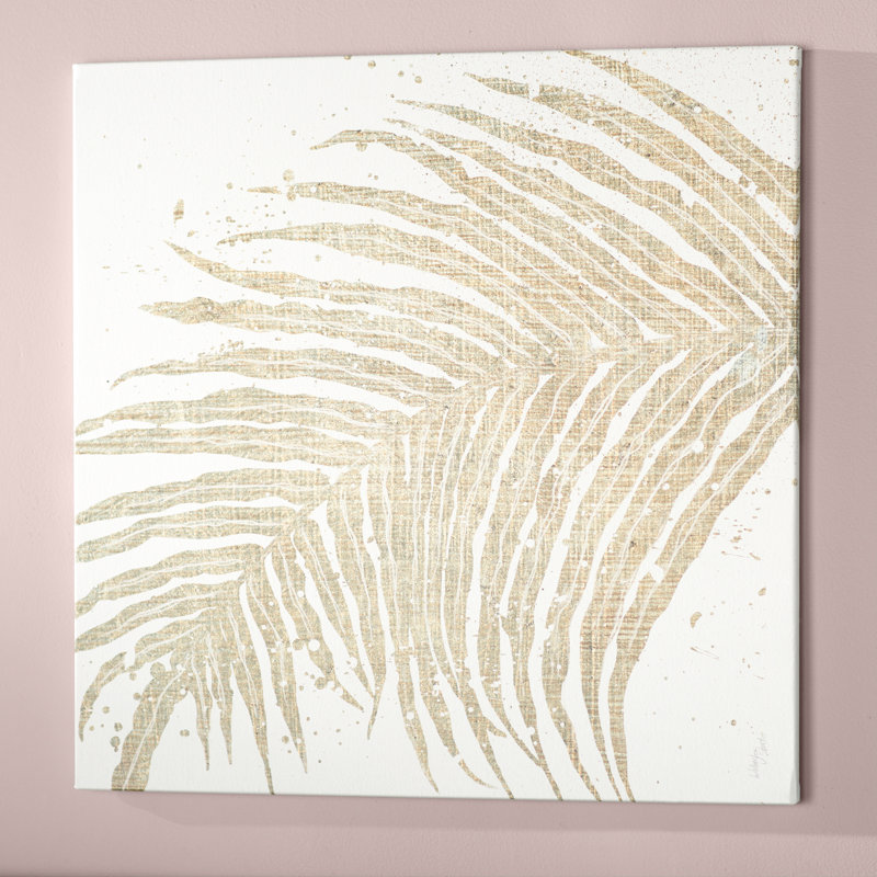 « Gold Leaves I », impression sur toile tendue, H 12 po x l 12 po x P 0,75 po