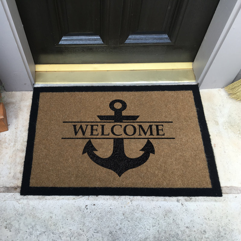 Tapis d'extérieur antidérapant Crescio 72 po x 36 po, Brun clair, Oui