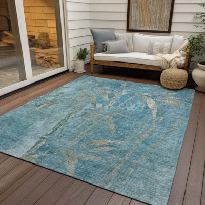 Tapis botanique intérieur / extérieur lavable à la machine Bernadette ACN2222