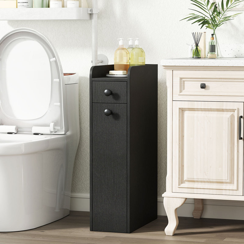 Freestanding Bathroom Cabinet, Black