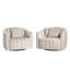 Chaise d'appoint rembourrée pivotante en forme de citrouille avec coussins-130065231