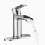 Robinet cascade à poignée simple, compatible multi-trous, avec plaque de pont et trop-plein-130549976