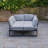 Santorini Corner Grey Garden Sofa Set with Cushions