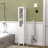 66.92" Tall Bathroom Storage Cabinet With Adjustable Shelves,Slim 1 Doors Freestanding Cabinet With Anti-Tip, Open Compartments