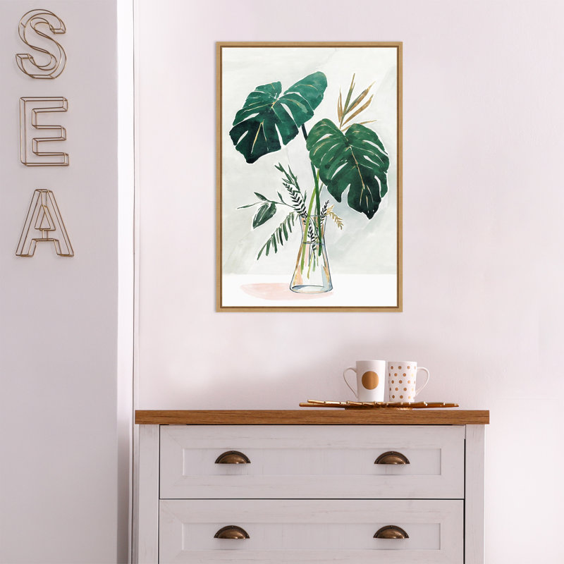 « Forenoon II » (feuille de Monstera) par Isabelle Z-Floater, reproduction d’art sur toile encadrée