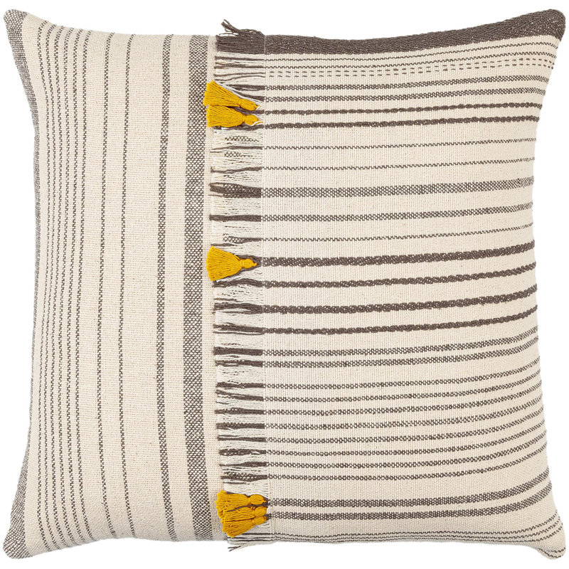 Fringed Cotton Pillow Cover