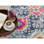 Tapis bleu marine à motif abstrait Kymiere-533200919