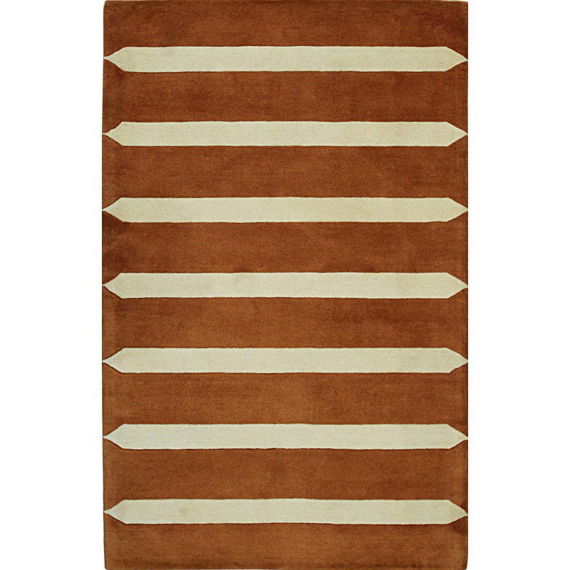 Hand Tufted Wool Area Rug in Brown