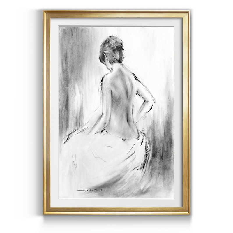 Soft Silhouette V - Cadre photo, reproduction d'art sur papier, Doré, H 18,5 po x l 24,5 po x P 1,5 po