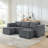 Compact modular sectional,Compressed Corduroy Sofa with Modern Minimalist Style, Ultra-Comfy Compression Modular Sofa with Space-Saving Efficient Design-1715656022