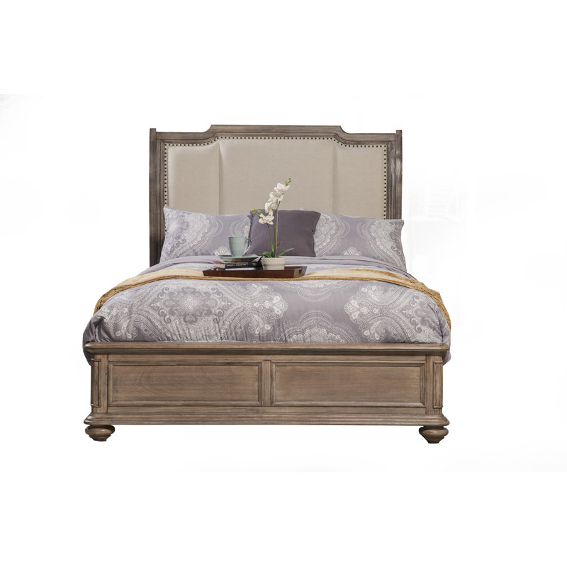 Lapel Upholstered Panel Bed, California King