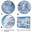 «Snowy Lake Winter Photo Landscape - Winter Landscape», art mural 4 pièces-1924321334