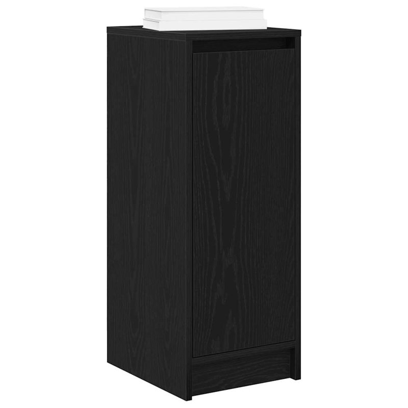 Shoe Cabinet 29.5X34x76 Cm Engineered Wood, Black Oak