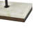 Dorpha Geometric Wood Sculpture with Light Marble Rectangular Base