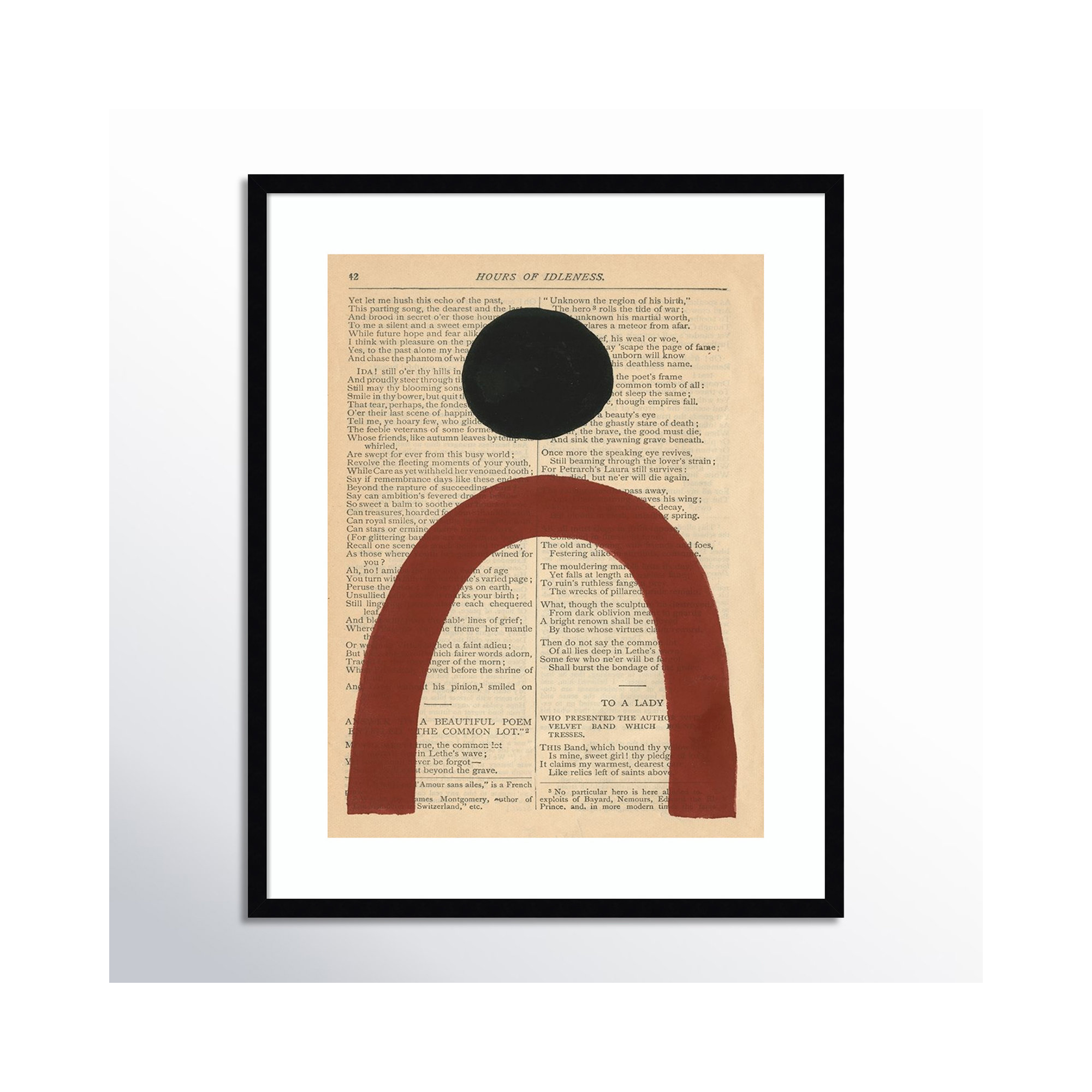 Modern Prose VI by W. Stramel, 35.38" H x 28.38" W x 0.88" D, Black Framed Paper