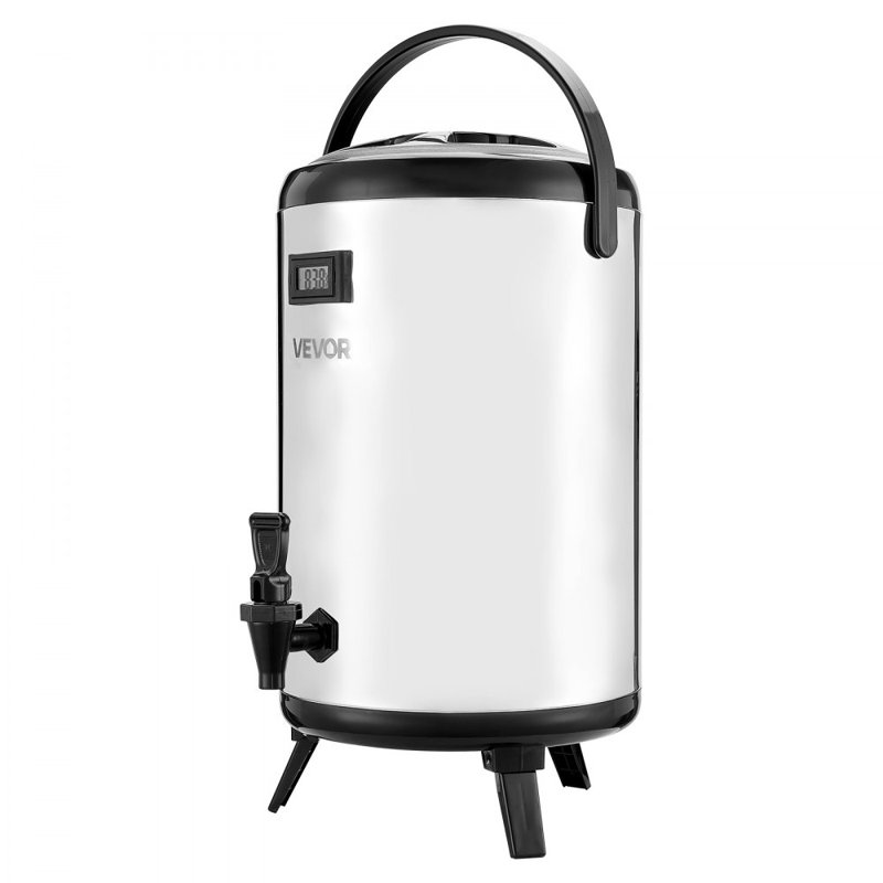 Distributeur de boissons isotherme pour boissons chaudes et froides en acier inoxydable 3,2 gallons