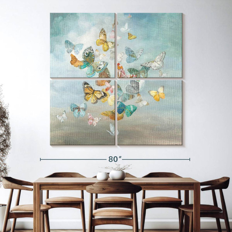 Brampt beaux papillons, H 74 po x l 74 po