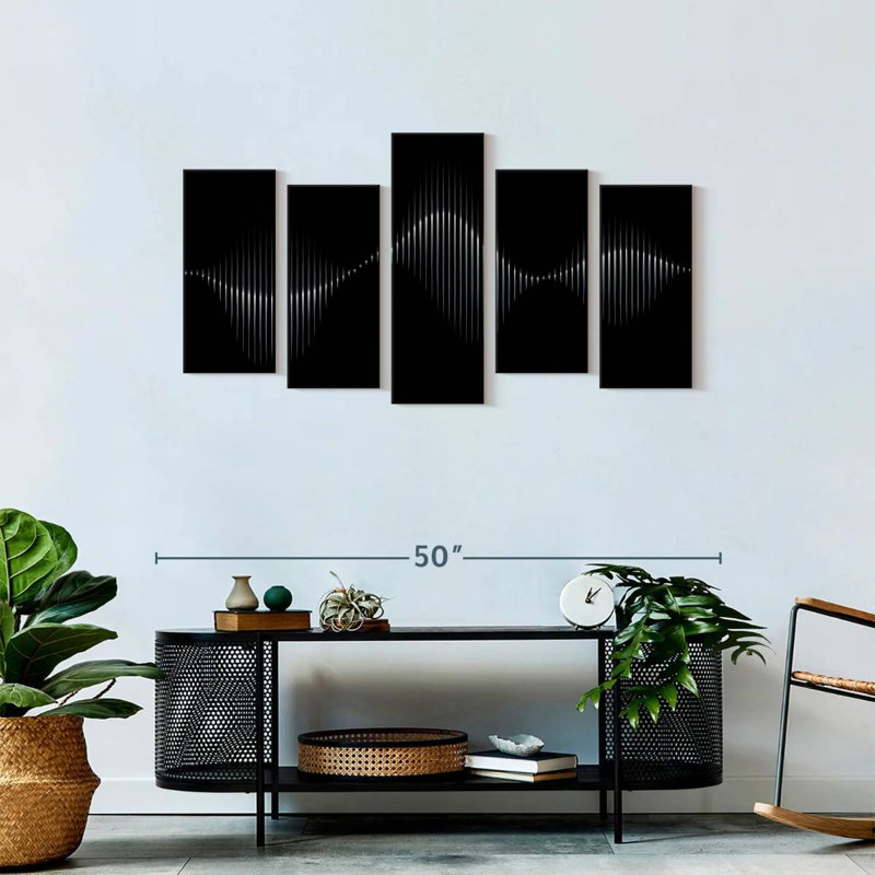 " Sound Wave " 5 - Pieces, 24" H x 49" W