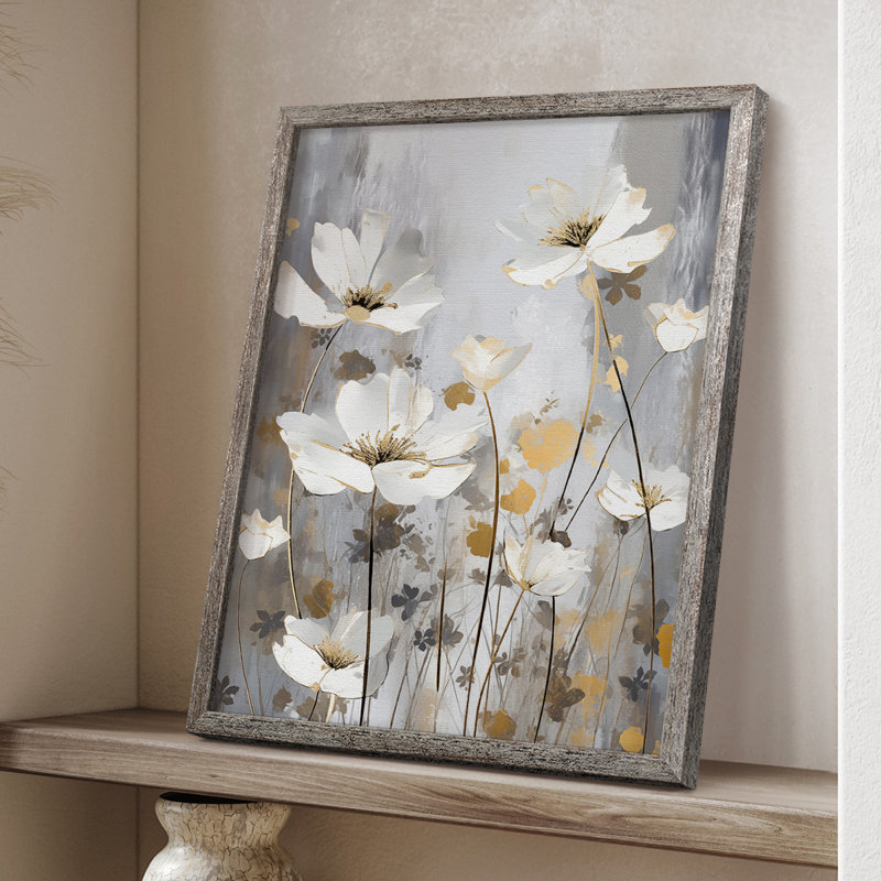 Impression encadrée FLORAL Series CDxxxx - Bois massif, H 21 po x l 17 po