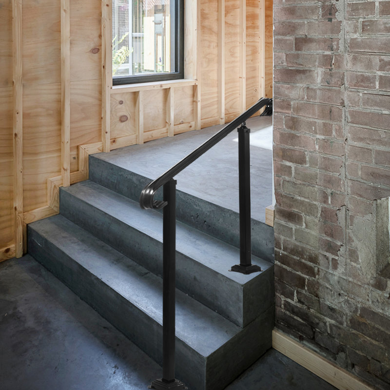 Rampe d'escalier en métal, H 38,5 po x l 45,2 po x P 5,2 po