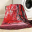 Jeté en molleton rouge flanelle ultra doux rouge, forêt romantique avec imprimé recto-132078107
