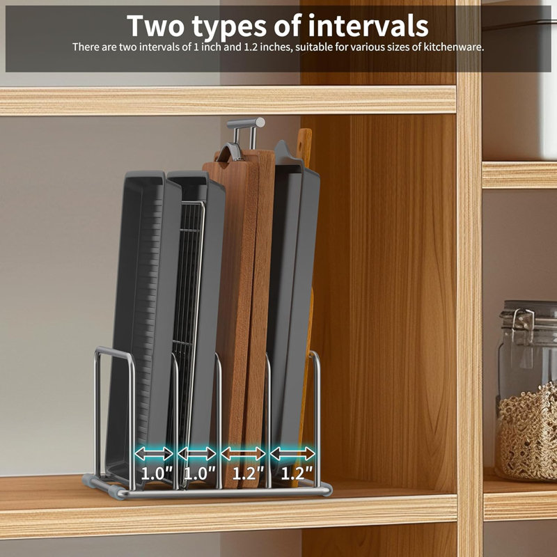 Organisateur de planches à découper en acier inoxydable, comptoir compact et support de rangement pour planches à découper, plaques à biscuits, assiettes