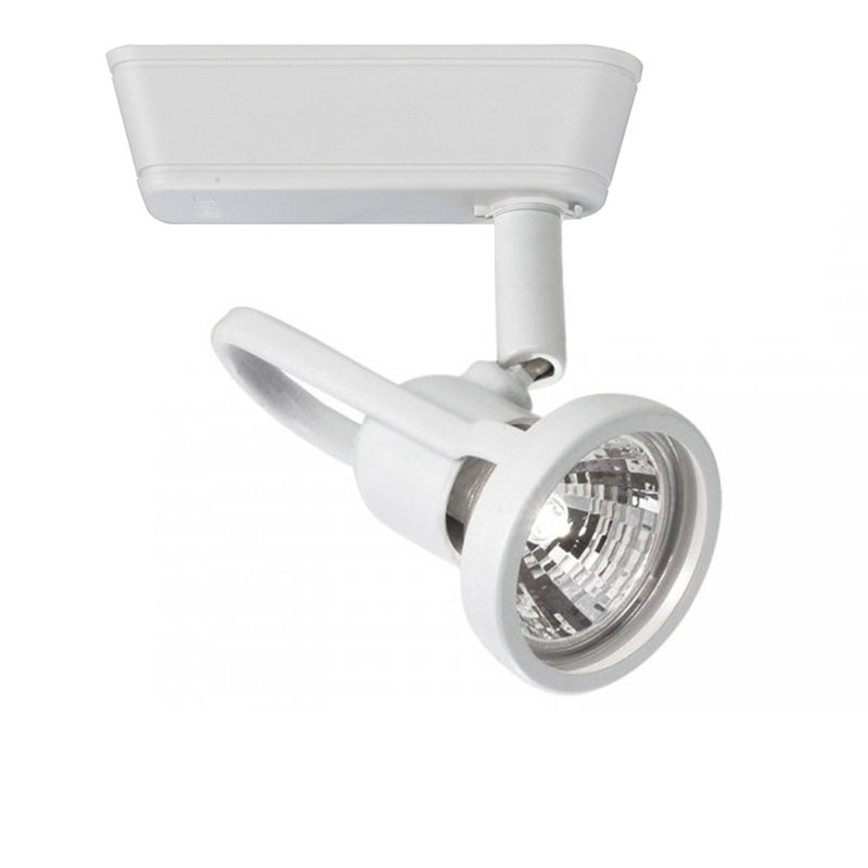 Tête de rail à boucle arrière, Juno Series, Ampoule halogène MR16 de 50 W, Blanc