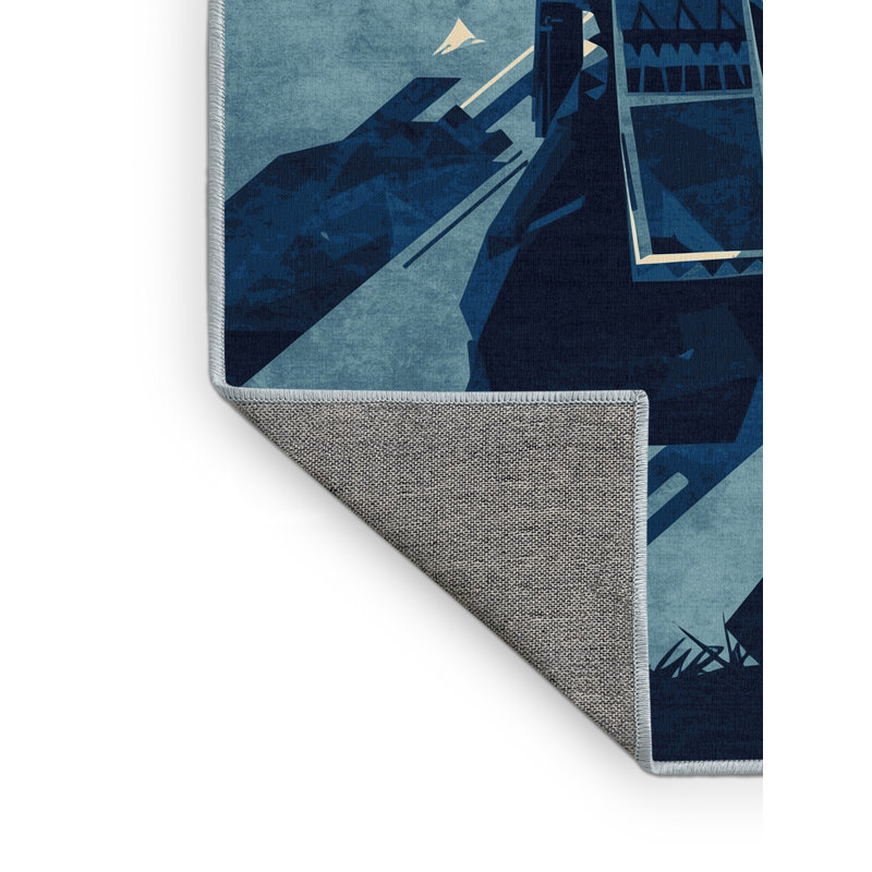 Tapis géométrique d'inspiration mondiale Fillmore, 7 x 9