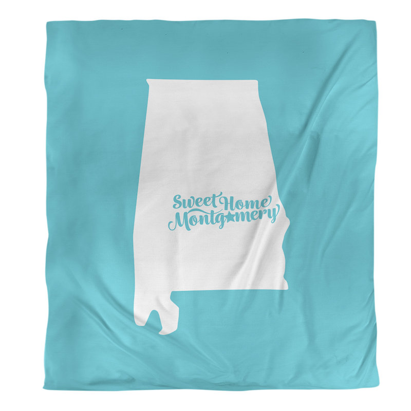 Housse de couette alabama montgomery, Housse de couette pour grand lit, Bleu sarcelle
